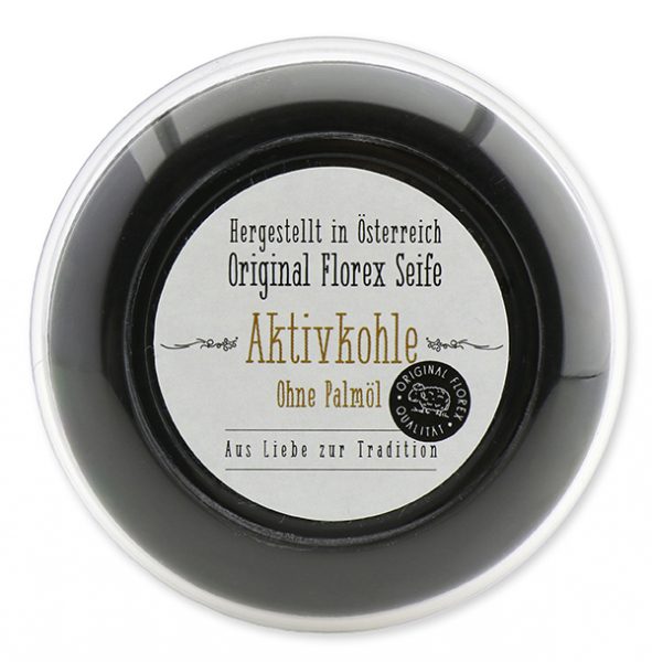 Activated charcoal soap round in a box 100g 
