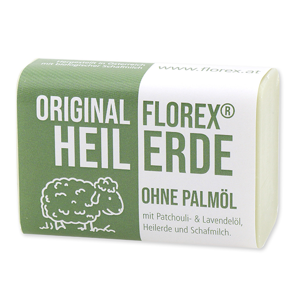 Heilerdeseife eckig 100g mit Schleife 