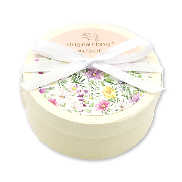 Sheep milk soap 100g in a box 'Blütenzart' with design 9, Classic 