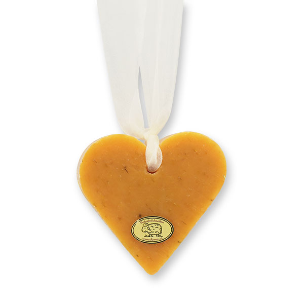 Sheep milk soap heart 85g hanging, Marigold 