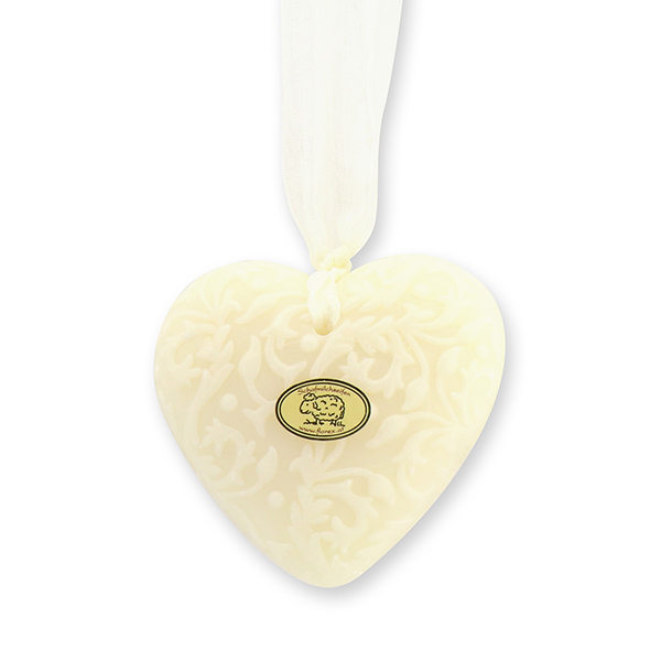 Sheep milk soap heart "Florex" 80g hanging, Classic 