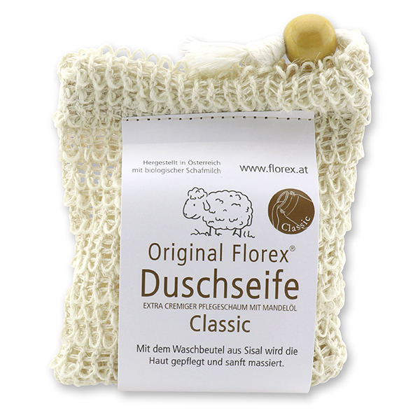 Duschseife mit Schafmilch rund 100g im Waschbeutel, Classic 