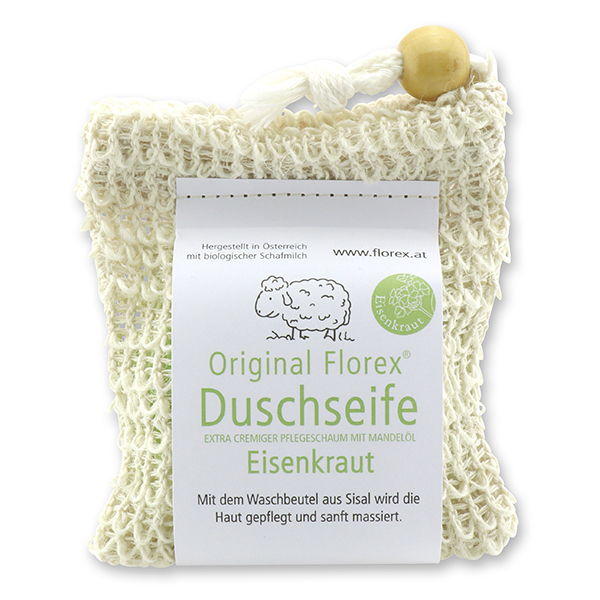 Duschseife mit Schafmilch rund 100g im Waschbeutel, Eisenkraut 