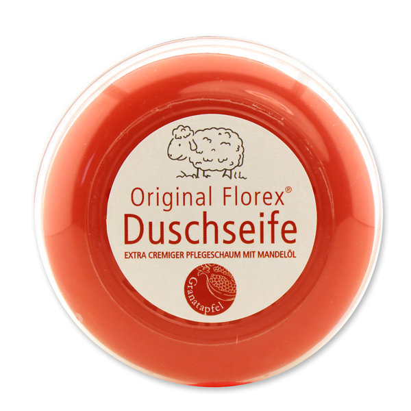 Shower soap with sheep milk 100g, in a box, Pomegranate 