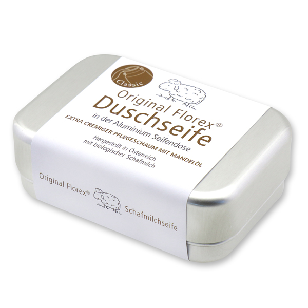 Duschseife eckig 100g verpackt in der Dose, Classic 