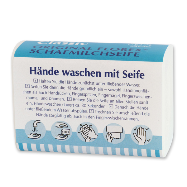 Sheep milk soap 100g "Hände waschen mit Seife", classic 