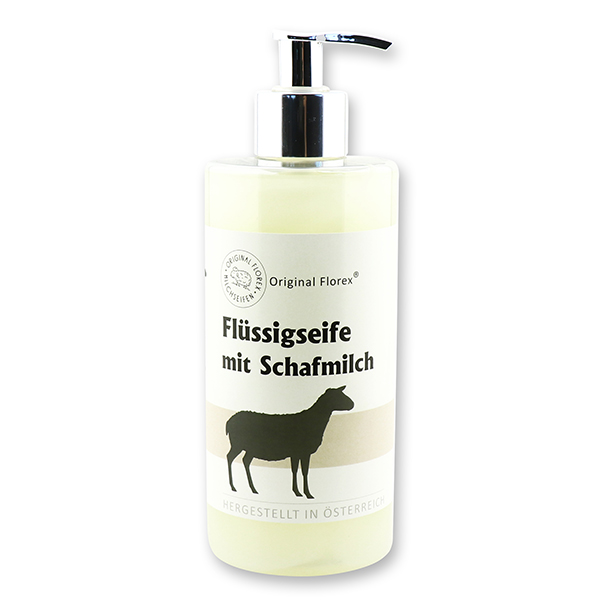 Flüssigseife mit Schafmilch 400ml mit Etikett 