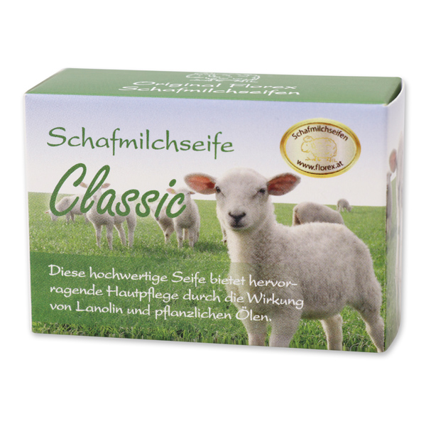 Schafmilchseife eckig 100g in Schachtel, Classic 