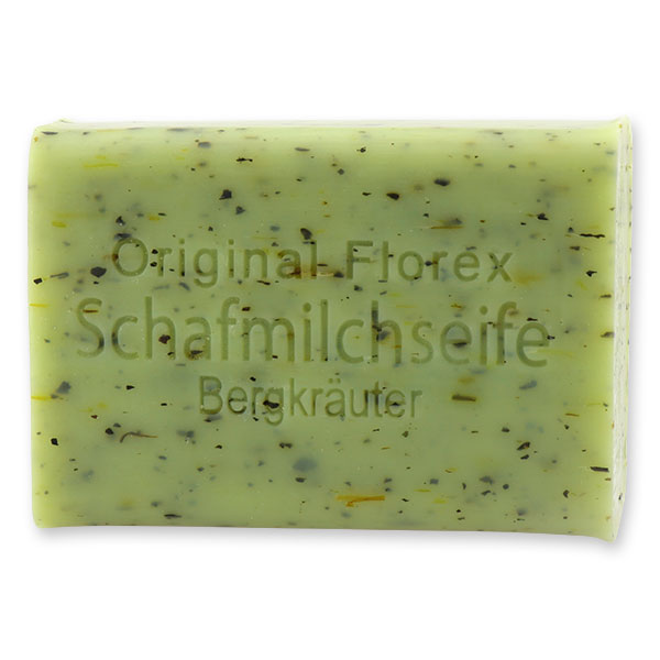 Schafmilchseife eckig 100g, Bergkräuter 