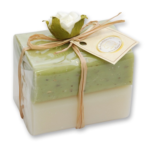 Sheepmilk soap square 100g 2 pieces packed, Classic/Verbena 