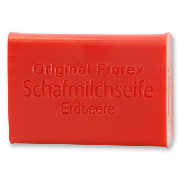 Schafmilchseife eckig 100g, Erdbeere 