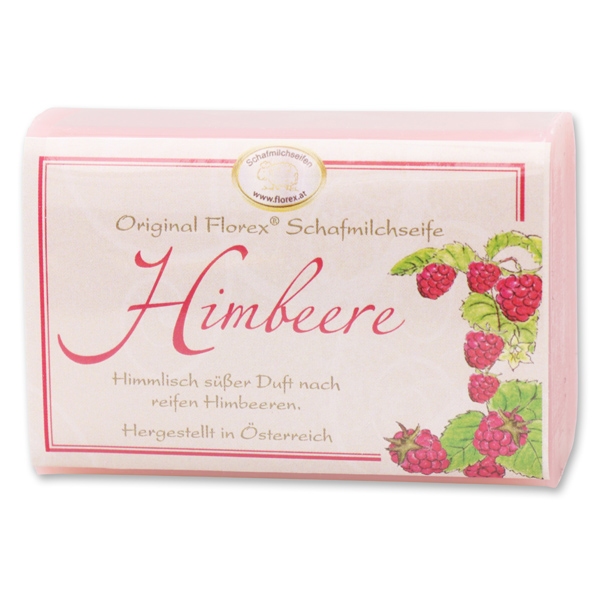 Sheep milk soap square 100g classic, Raspberry 