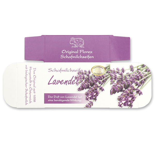 Paper box MC for sheep milk soap square 100g, Lavender 
