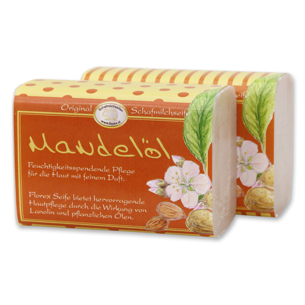 Sheep milk soap square 100g "Jung & Flott", Almond oil 
