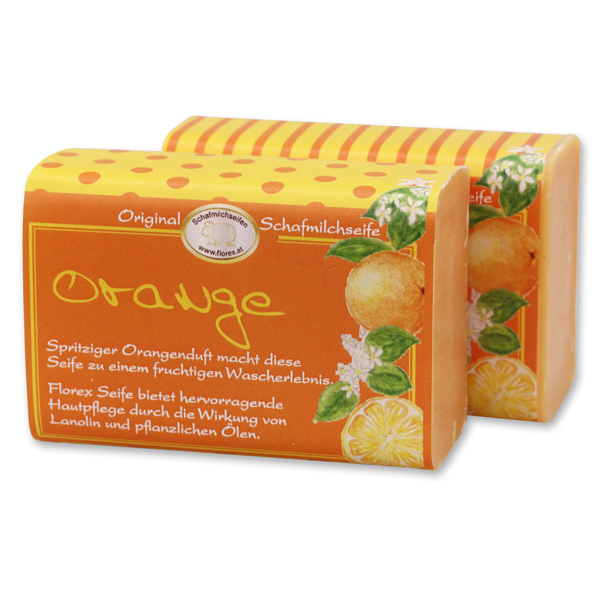 Sheep milk soap square 100g "Jung & Flott", Orange 