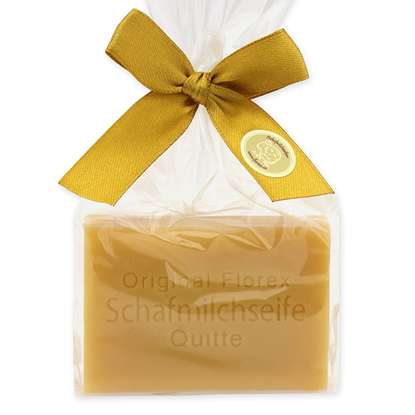 Schafmilchseife eckig 100g in Cello, Quitte 