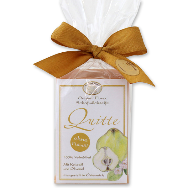 Sheep milk soap 100g without palm oil classic in cellophane, Quince 