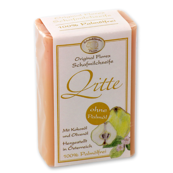 Sheep milk soap 100g without palm oil classic upright, Quince 