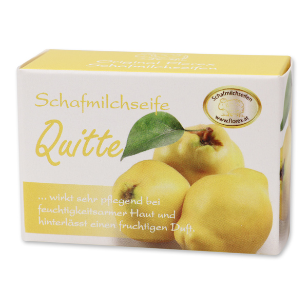 Sheep milk soap square 100g paper box, Quince 