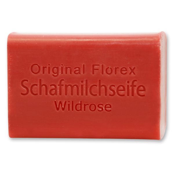 Schafmilchseife eckig 100g, Wildrose 