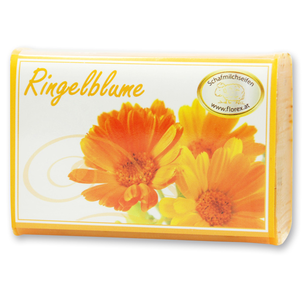 Schafmilchseife eckig 100g modern, Ringelblume 