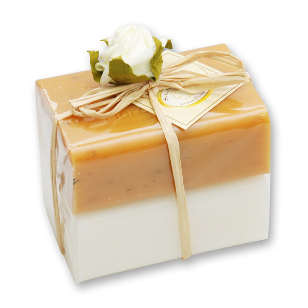 Sheep milk soap square 100g 2 pieces packed, Classic/Marigold 
