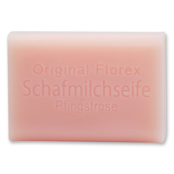 Schafmilchseife eckig 100g, Pfingstrose 