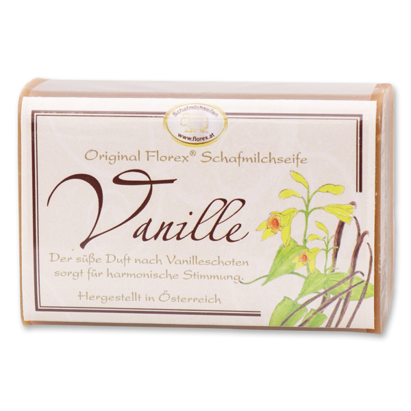 Schafmilchseife eckig 100g klassisch, Vanille 