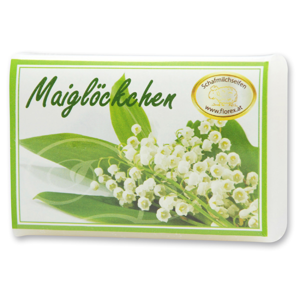Schafmilchseife eckig 100g modern, Maiglöckchen 