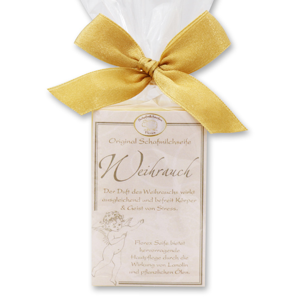 Sheep milk soap square 100g classic in cellophane, Incense 