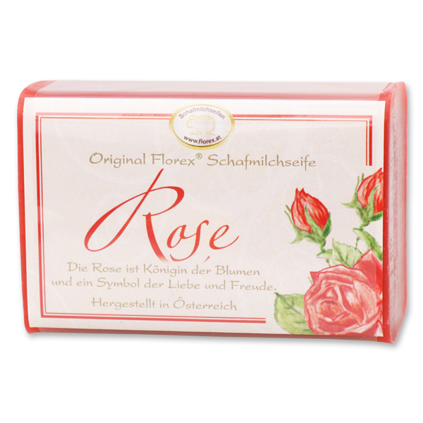 Schafmilchseife eckig 100g klassisch, Rose 