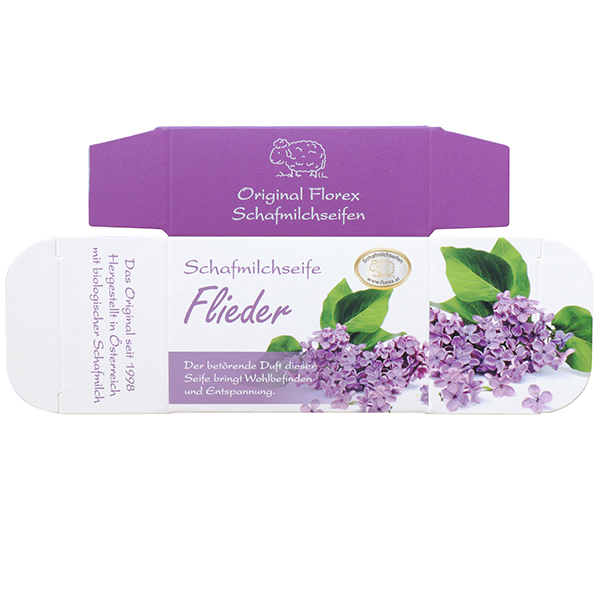 Paper box MC for sheep milk soap square 100g, Lilac 