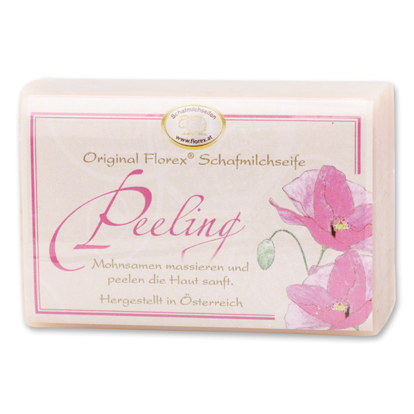Schafmilchseife eckig 100g klassisch, Peeling rosa 