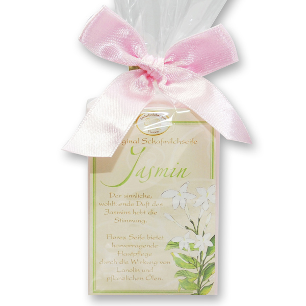 Sheep milk soap square 100g classic in cellophane, Jasmine 