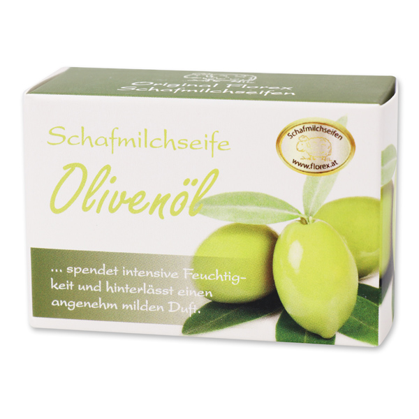 Sheep milk soap square 100g paper box, Olive oil 