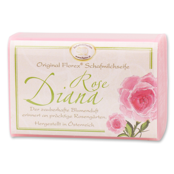 Sheep milk soap square 100g classic, Rose Diana 