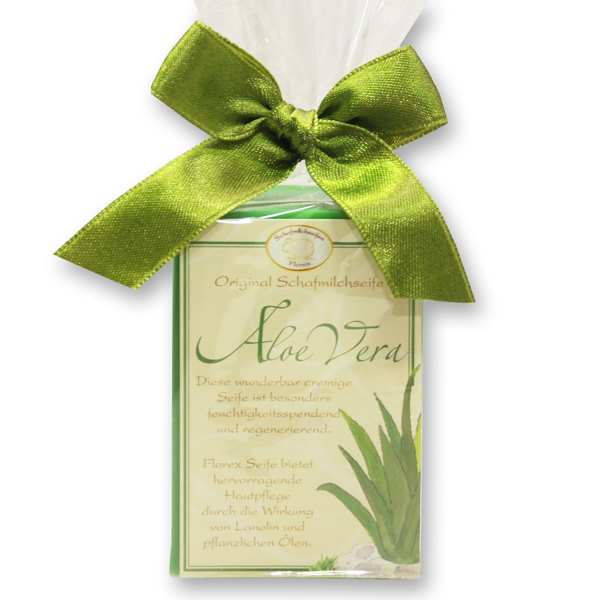 Sheep milk soap square 100g classic in cellophane, Aloe vera 