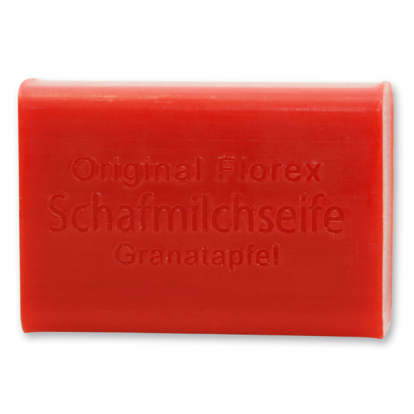 Schafmilchseife eckig 100g, Granatapfel 