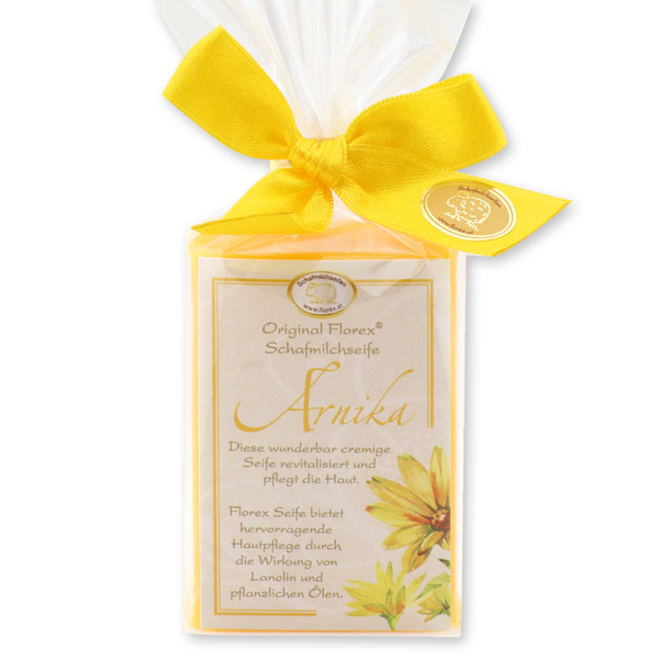 Sheep milk soap square 100g classic in cellophane, Arnica 