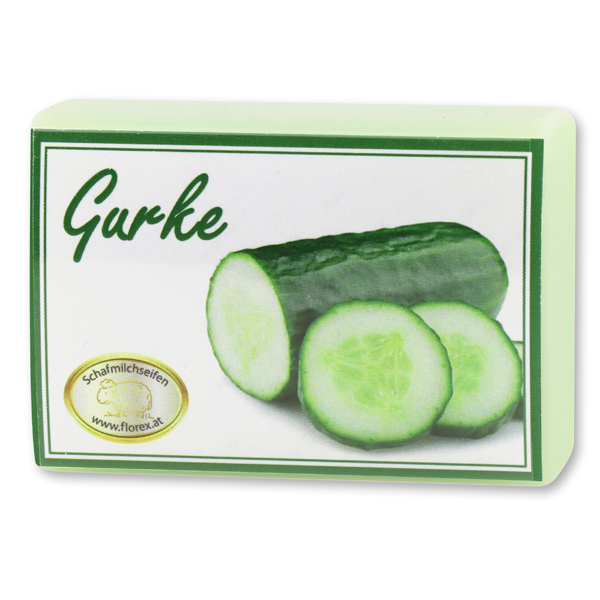 Sheep milk soap square 100g modern, cucumber 