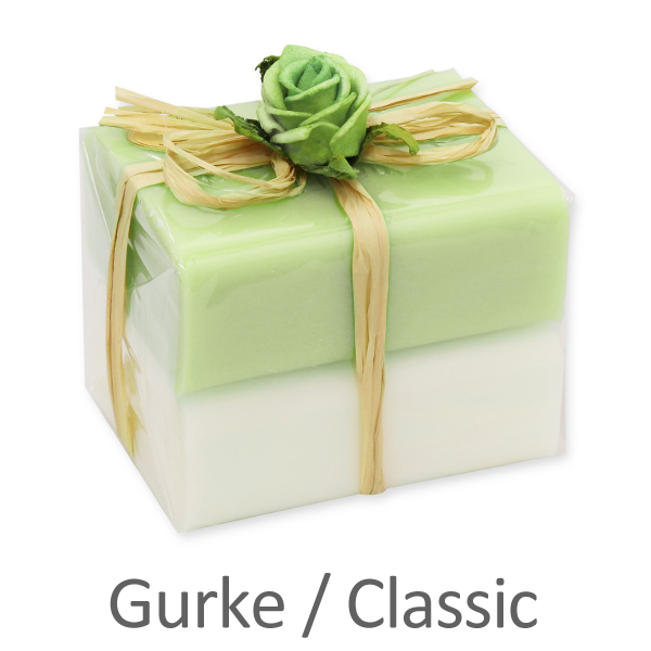 Sheep milk soap square 100g 2 pieces packed, Classic/Cucumber 