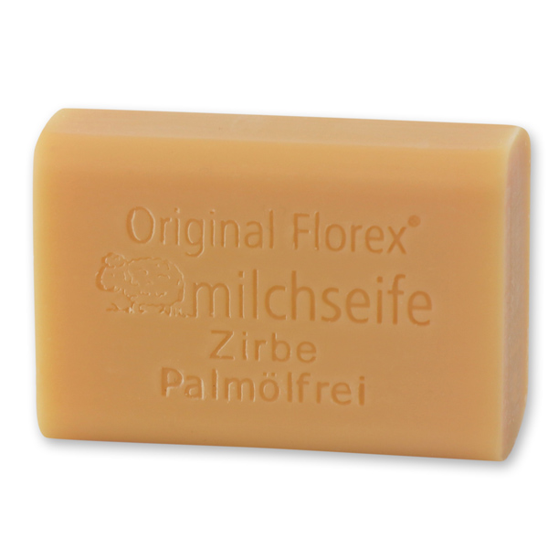 Palmölfreie Schafmilchseife eckig 100g, Zirbe 