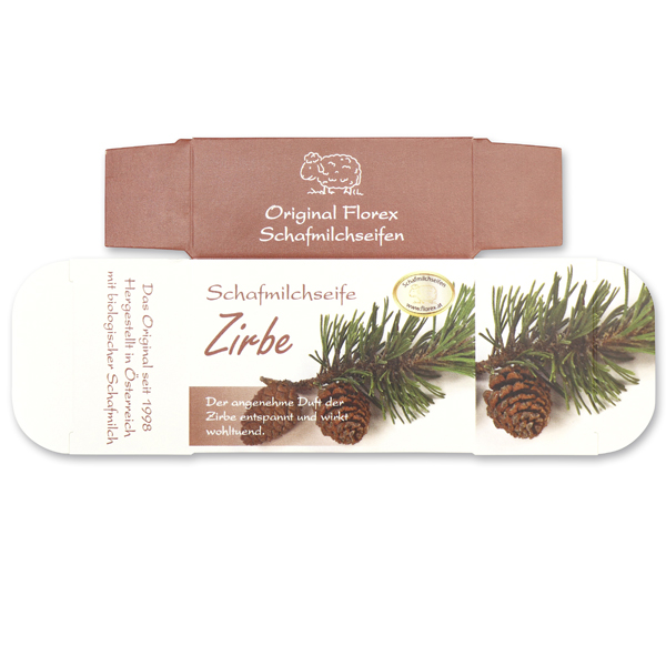 Paper box MC for sheep milk soap square 100g, Swiss pine 