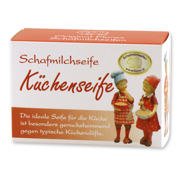 Schafmilchseife eckig 100g in Schachtel, Küchenseife 