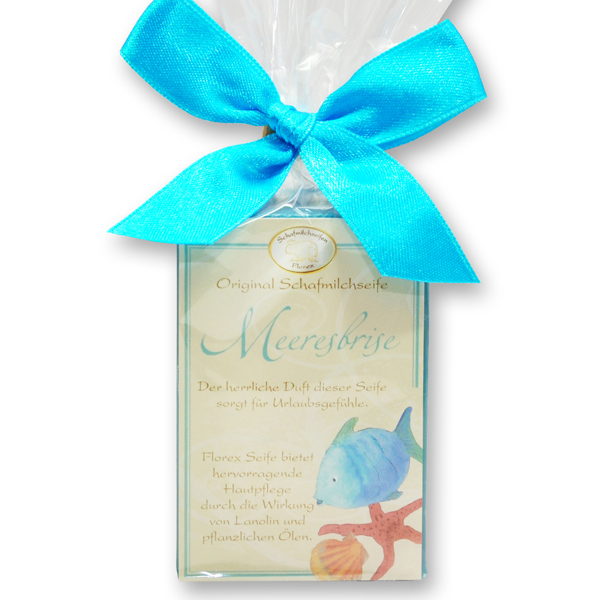 Schafmilchseife eckig 100g klassisch in Cello, Meeresbrise 