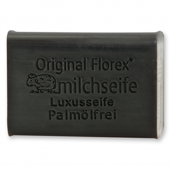 Palmölfreie Schafmilchseife eckig 100g, Luxus schwarz 