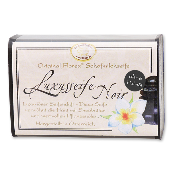 Sheep milk soap square 100g without palm oil classic,  Luxury soap 'Noir' 