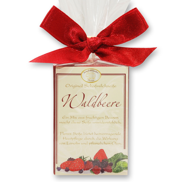 Sheep milk soap square 100g classic in cellophane, Wild berry 