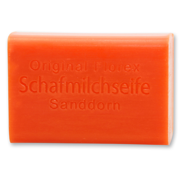 Schafmilchseife eckig 100g, Sanddorn 