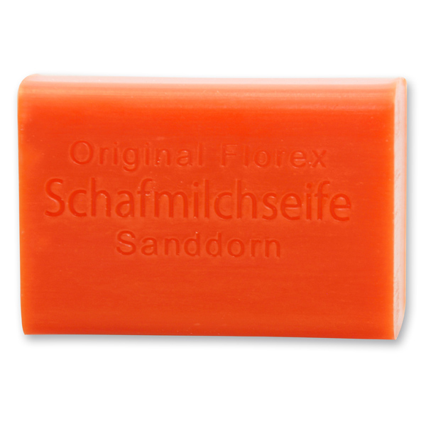 Schafmilchseife eckig 100g, Sanddorn 